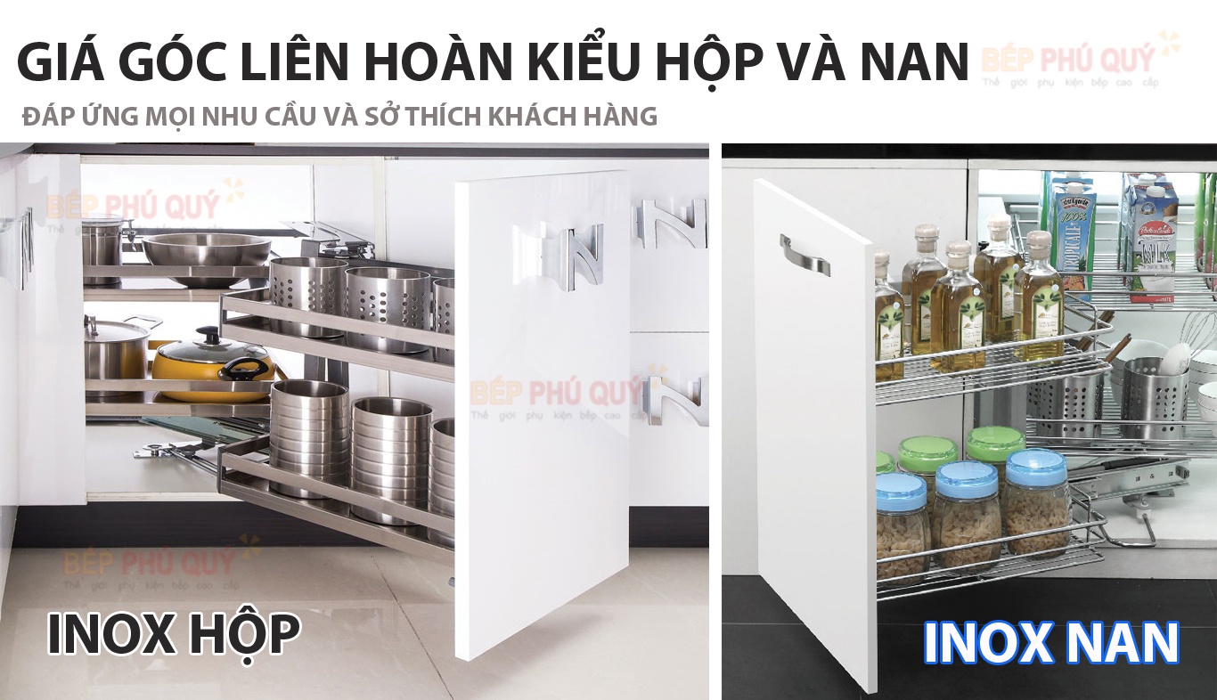 giá góc liên hoàn tủ bếp luxury