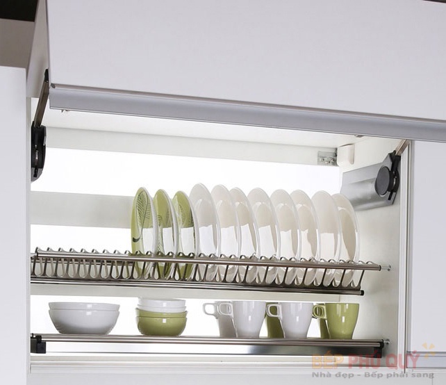 Giá để bát đĩa inox 2 tầng