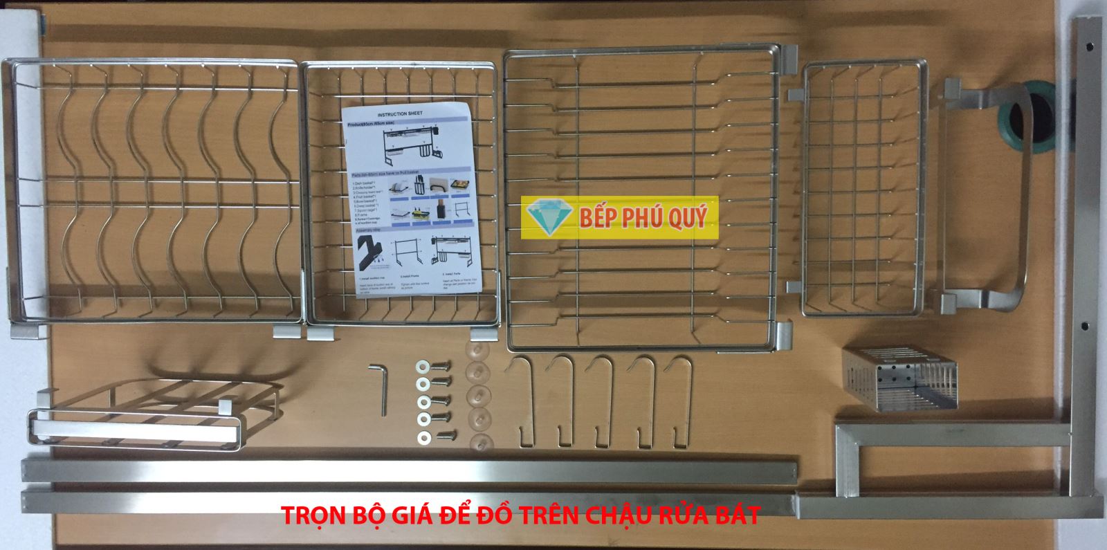 giá để đồ trên chậu rửa bát inox 304