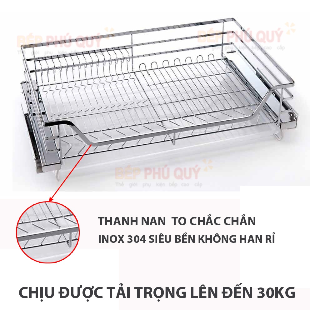 ngăn kéo bát đĩa xoong nồi đa năng luxury cao cấp tải trọng lên đến 30kg
