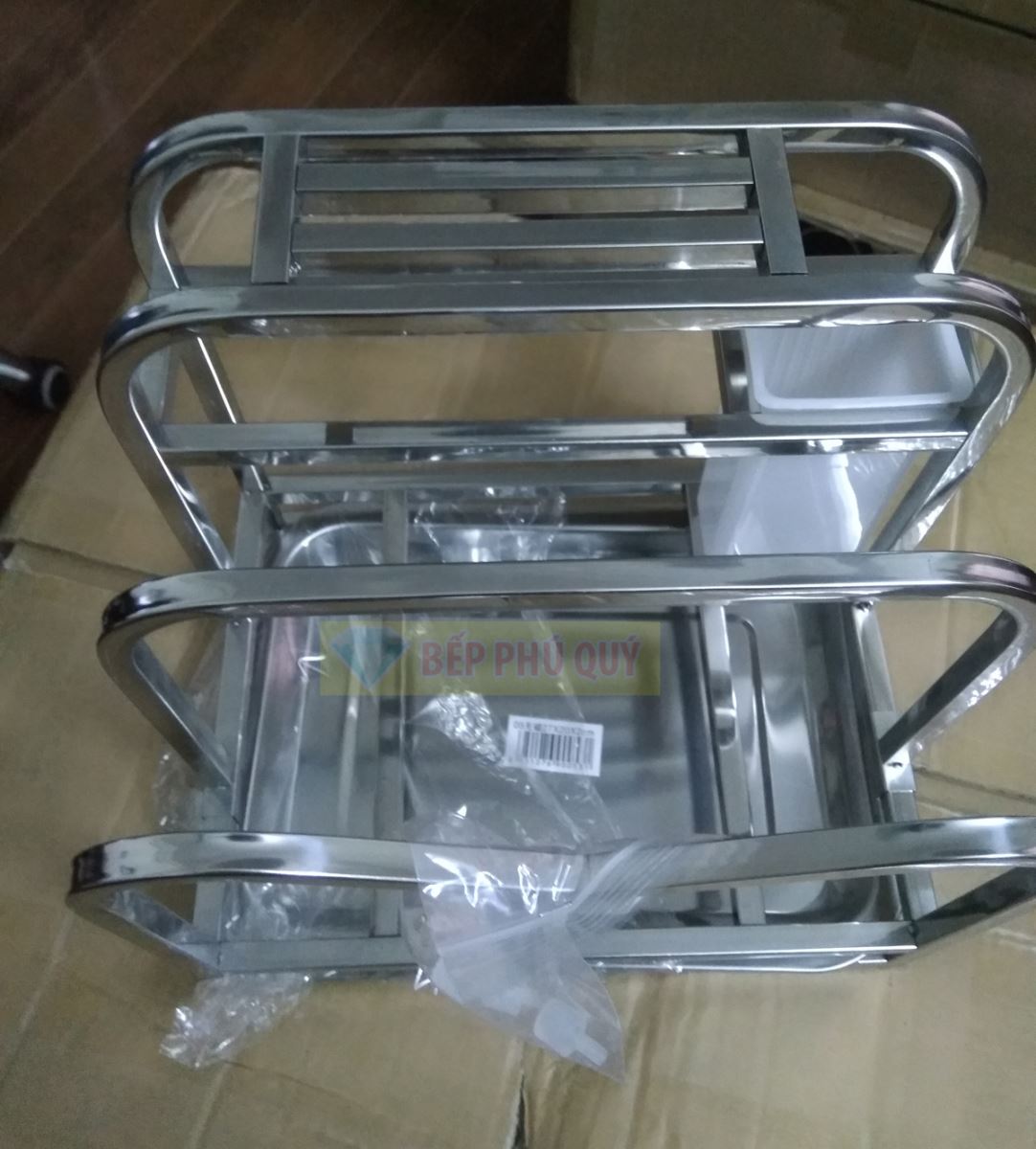 Kệ cài dao thớt inox 304 có hũ đũa