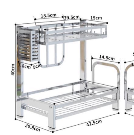 Kệ gia vị chữ H inox 304