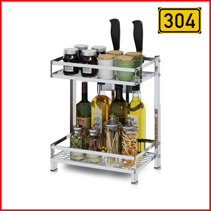 kệ đựng gia vị inox 304 để bàn chính hãng