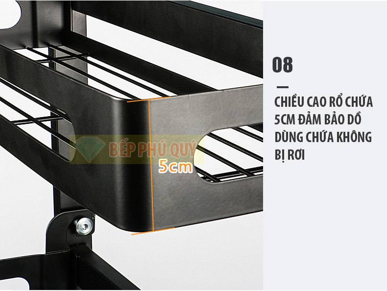 kệ để gia vị inox để bàn 2 tầng inox mạ sơn tĩnh điện cao cấp để bàn