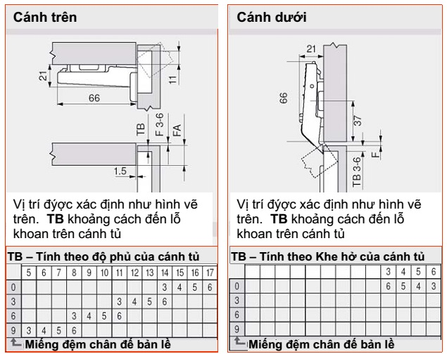 Lắp đặt tay nâng cao cấp Blum
