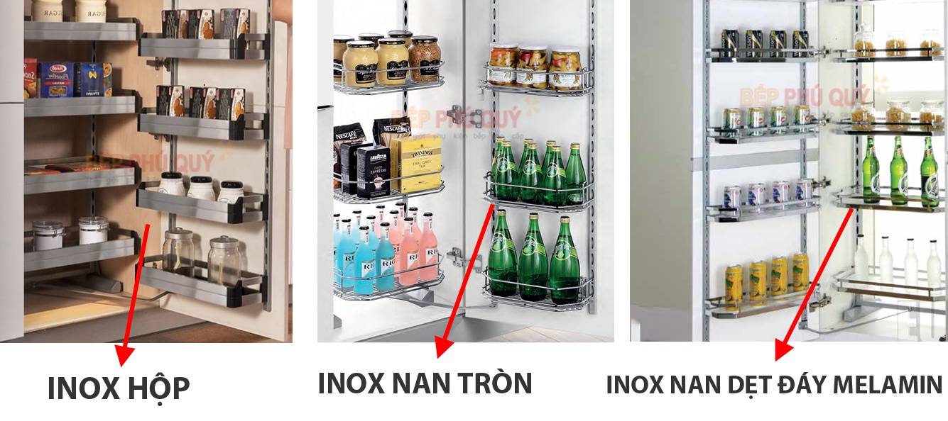 phân loại tủ đồ khô theo kiểu rổ khay