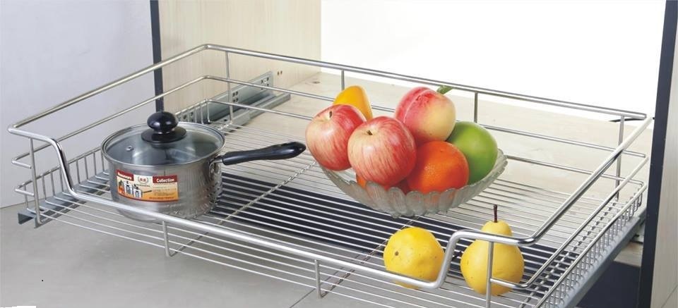 giá để xoong nồi inox 2 tầng tủ bếp dưới