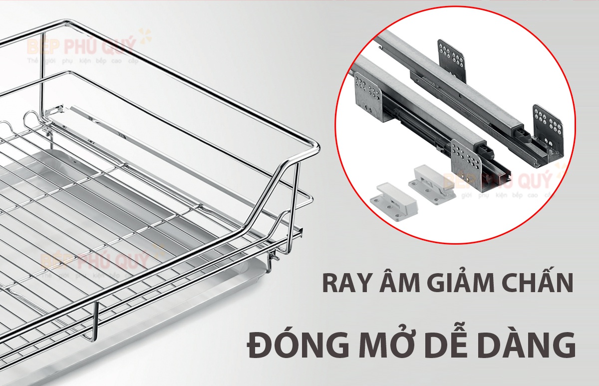 ray âm giảm cao cấp với giá để xoong nồi cao cấp