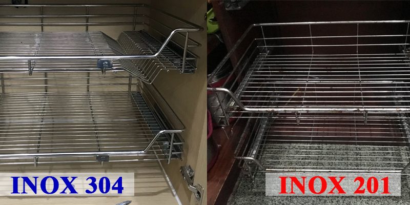Inox 304 có tuổi thọ cao hơn so với inox 201