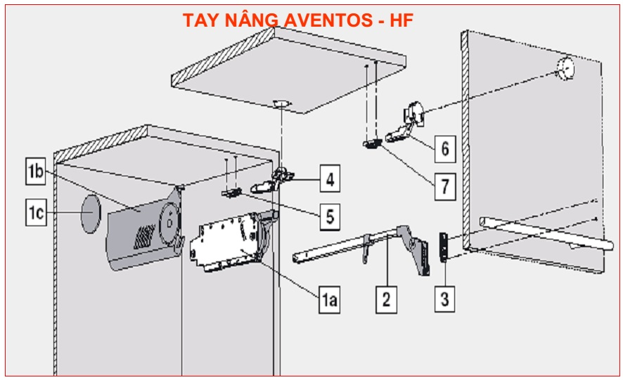 Tay nâng Blum nhập khẩu chính hãng tại Bếp Phú Quý