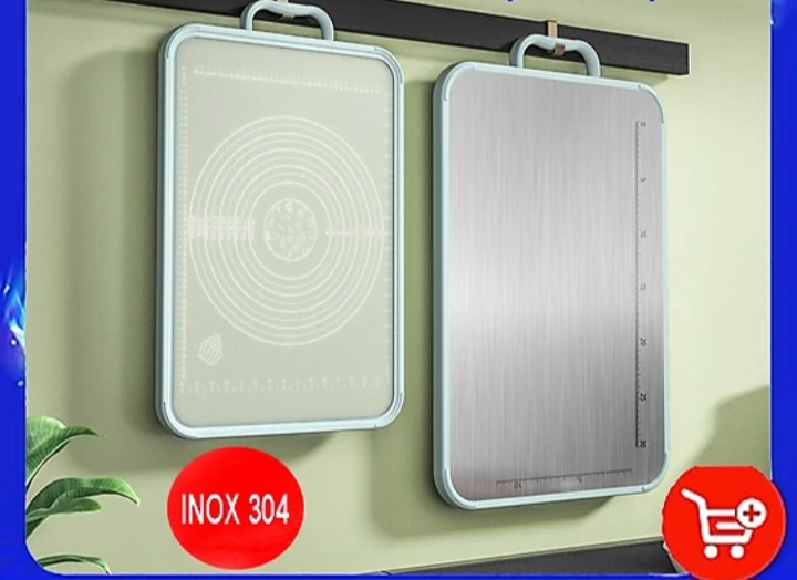 Thớt inox 304 bo viền chia vạch
