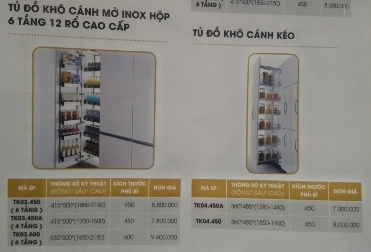 tủ đồ khô luxury