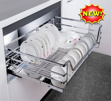 Giá để bát đĩa nan dẹt Inox cao cấp Luxury LB02.900