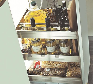 Giá để gia vị, chai lọ giảm chấn gắn liền Inox hộp 304