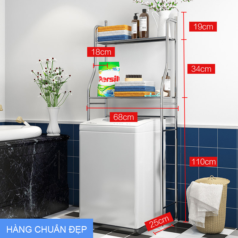 Kệ để đồ trên máy giặt 3 tầng Inox cao cấp