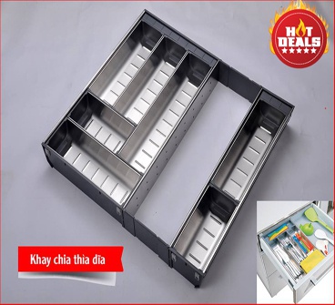 Khay chia thìa dĩa Inox 304 EU.500B cao cấp Edel