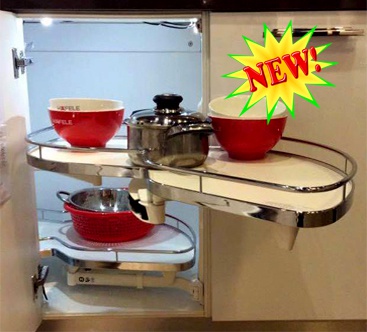 Mâm xoay góc hình lá cánh phải EU202L inox cao cấp Eurogold