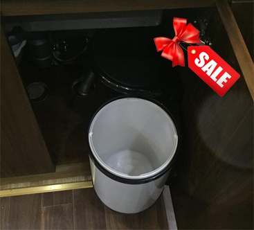 Thùng rác inox gắn cánh TR-14L inox cao cấp Eurogold